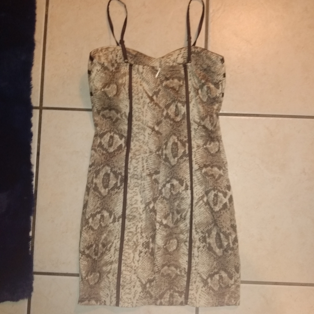 Pripe Snake Skin Bustier Bodycon Sexy Dress - Picture 9 of 12
